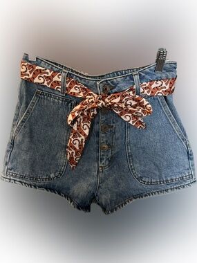 Sandro High-Waist Denim Shorts